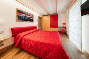 Cama o camas de una habitación en Hotel Cima Belpra'