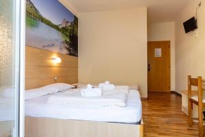Postel nebo postele na pokoji v ubytování Hotel Lory - Molveno - Dolomiti