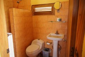 Koupelna v ubytování Hotel Punta Rusia