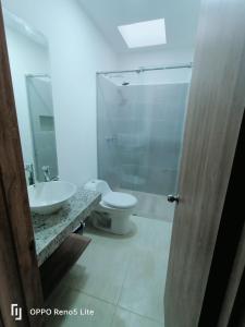 Salle de bains dans l'établissement Casa vacacional condominio bambú