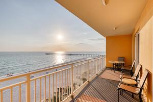 a balcony with a view of the ocean at Sterling Reef in Panama City Beach