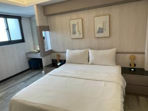 Letto o letti in una camera di 微光宿 LIGHt