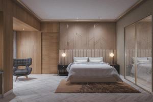 Postel nebo postele na pokoji v ubytování Vivanta Vijayawada, MG Road