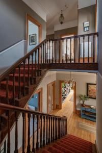an overhead view of a staircase in a house at Highleigh House in Teignmouth