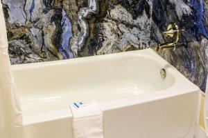 a white bath tub in a bathroom at Rodeway Inn in Phenix City