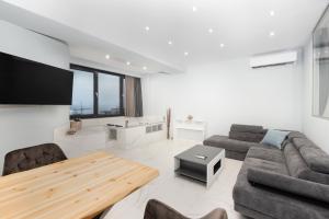 Posezení v ubytování Sea & City LUXURY SUITE