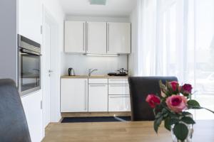 Kuchyň nebo kuchyňský kout v ubytování Apartment Landzeit