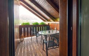 A balcony or terrace at Apartmány pri Dunajci