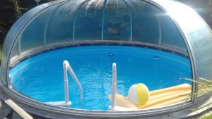 ein Schwimmbad mit einem Ball und Bällen darin in der Unterkunft Doms-Baumhammer, Auf dem Baer 4 in Viersen