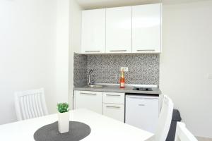 Kuchyňa alebo kuchynka v ubytovaní Family friendly apartments with a swimming pool Zivogosce - Porat, Makarska - 18150
