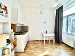 Kuchyň nebo kuchyňský kout v ubytování Maison Residence Prague