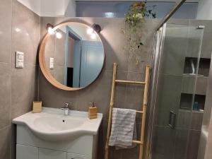 A bathroom at Jégmadár Apartman