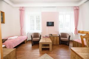 Televízia a/alebo spoločenská miestnosť v ubytovaní Hotel Džbán
