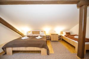 Posteľ alebo postele v izbe v ubytovaní Hotel Džbán + 37 fotografií