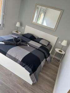 Llit o llits en una habitació de App 1 Mulhouse centre , 6 personnes