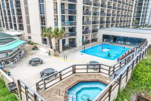 an overhead view of a pool at a hotel at Sundestin Beach Resort 0615 in Destin