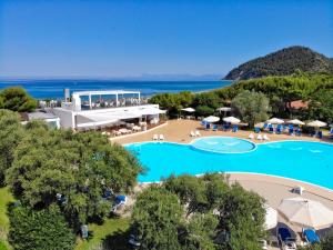 an aerial view of a resort with a swimming pool at Trezene Village in Castellabate