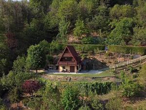 a small cabin in the middle of a hill at Chalet Alma in Frabosa Sottana