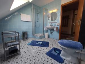 Koupelna v ubytování Ferienwohnung Schellen Mehren - KEINE Monteurwohnung! + 5 fotografií