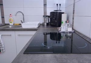 Kuchyň nebo kuchyňský kout v ubytování Kinder Apartman