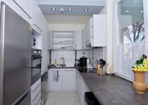 Kuchyň nebo kuchyňský kout v ubytování Kinder Apartman