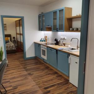 A kitchen or kitchenette at Jégmadár Apartman