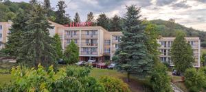 a hotel in the middle of a forest with trees at DW Halicz in Solina