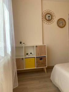 Postel nebo postele na pokoji v ubytování Gite chez Carolanne et Julien