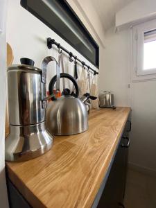Kuchyňa alebo kuchynka v ubytovaní Splendide appartement vue océan le Penon + 10 fotografií