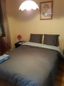 מיטה או מיטות בחדר ב-Chez Eliane