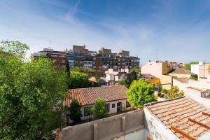 una vista aérea de una ciudad con edificios y árboles en Departamento Valera en Madrid