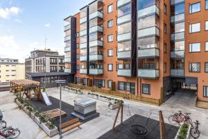 an overhead view of an apartment building at City Home Alvari, free parking, air conditioning in Kuopio