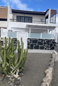 un cactus delante de una casa en Apartamento Belva, en Puerto del Carmen