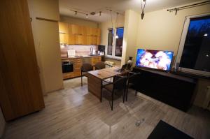 Kuchyň nebo kuchyňský kout v ubytování Apartment 6 Gwiazdek