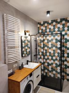Um banheiro em Bohema Praga Apartments, Metro Szwedzka, near Old Town