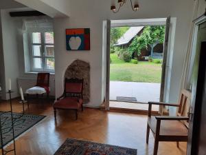 Ein Sitzbereich in der Unterkunft Landhaus Just