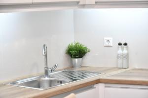 Кухня или мини-кухня в Michaela's guesthouse
