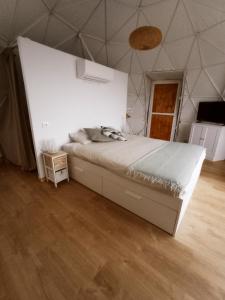 Domo Volcano Suite Experience PISCINA CLIMATIZADA客房内的一张或多张床位