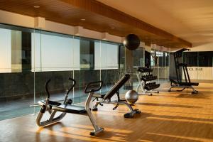 Fitness centrum a/nebo fitness zařízení v ubytování Trembesi Hotel