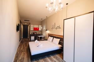 Kuchyň nebo kuchyňský kout v ubytování Wine Rock Hotel