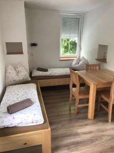 Postel nebo postele na pokoji v ubytování Penzion Samoty
