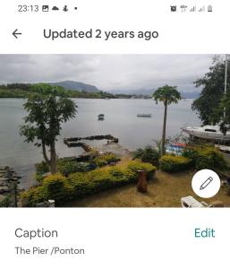 a screenshot of a picture of a lake at Island Breeze in Mahébourg