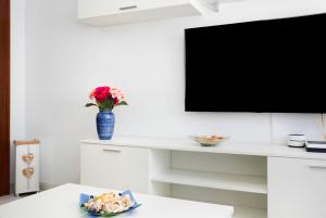 TV a/nebo společenská místnost v ubytování Apartamento Romo