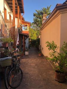 トリエステにあるBarcola Holidays Casa Vacanzeの石畳の自転車道