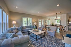 A seating area at Bright and Airy Home Chefs Kitchen and Pro Decor!