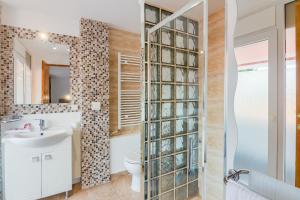 Koupelna v ubytování Hotel Tranzzit