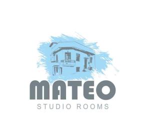 a logo for a marico studio rooms at MATEO in Livadeia