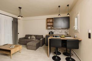Kuchyň nebo kuchyňský kout v ubytování Olvion Suites