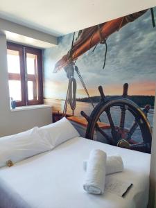 Posteľ alebo postele v izbe v ubytovaní Hotel O Semaforo