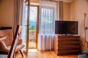 Televízia a/alebo spoločenská miestnosť v ubytovaní Apartamenty Willa Alesandro